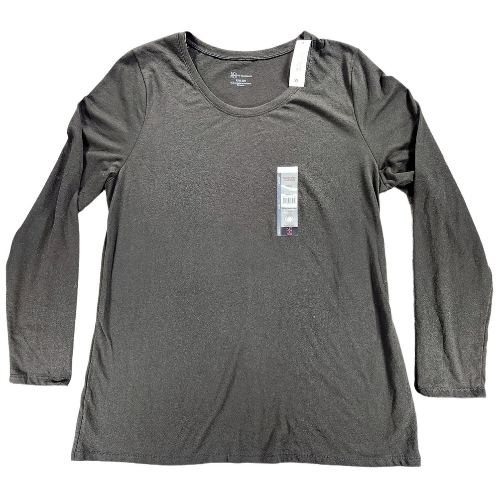 NWT No Boundaries Black Soot Long Sleeve Tee XXXL Size 21 287